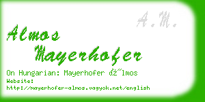 almos mayerhofer business card